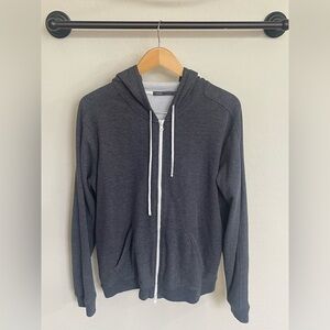 Vince Dark Gray Full Zip Hoodie Sweater - Size XL